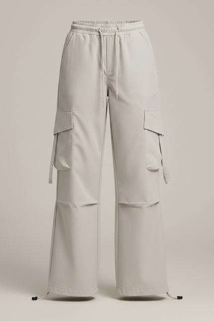 Pantalon Randonnée Gris Ample Multipoches Enfant - Polyester - vue 3