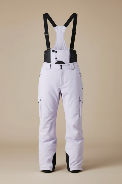 Pantalon Randonnée Violet Bretelles Imperméable Hiver Homme - Polyester - vue 3