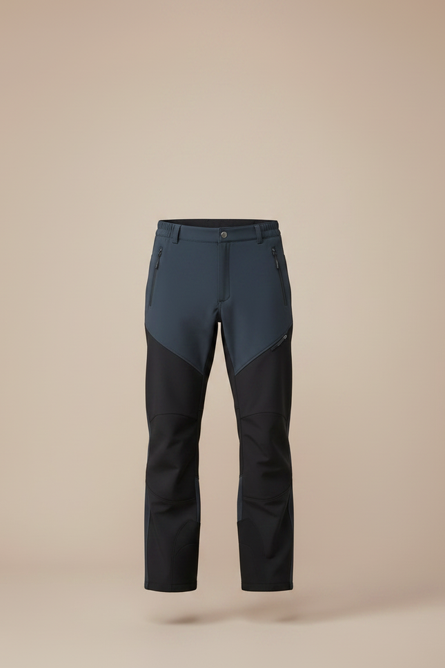 Pantalon Randonnée Gris Anthracite Softshell Homme Bicolore - Polyester - vue 3