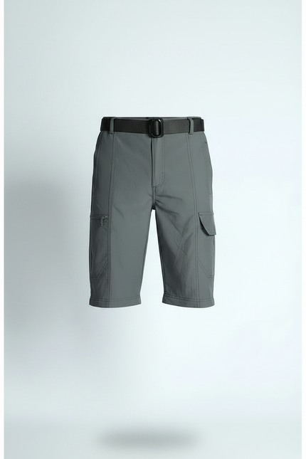 Pantalon Randonnée Gris Cargo Léger Homme Détachable - Polyester - vue 3