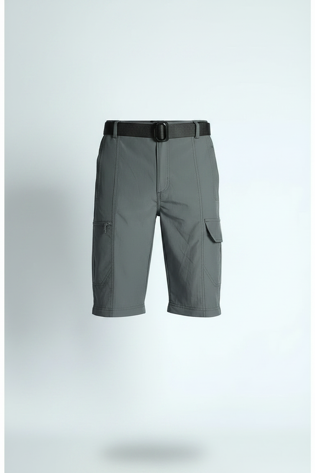 Pantalon Randonnée Gris Cargo Léger Homme Détachable - Polyester - vue 3