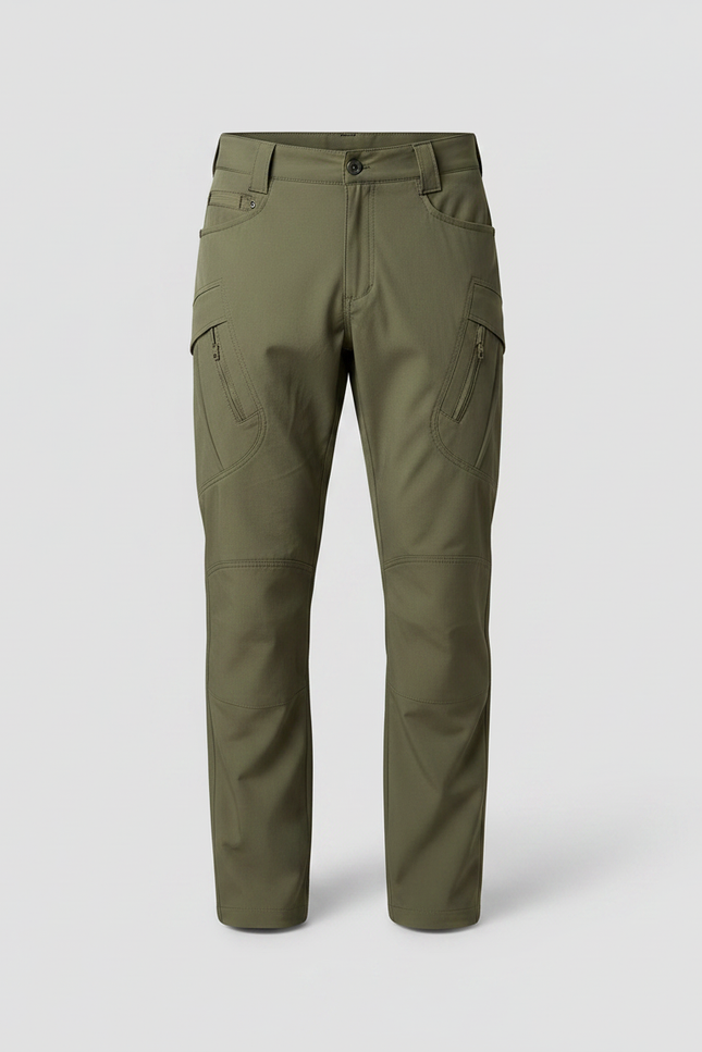 Pantalon Randonnée Kaki Multi-Poches Confortable Homme - Polyester - vue 3