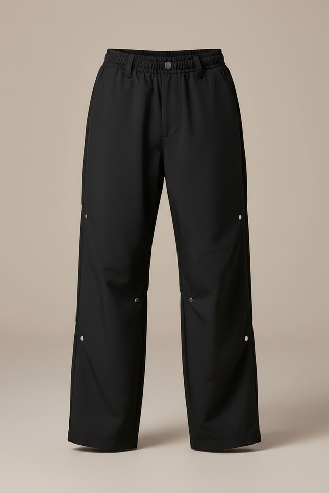 Pantalon Randonnée Noir Ample Imperméable Unisexe - Polyester - vue 3