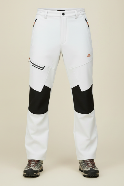 Pantalon Randonnée Homme Blanc Softshell Imperméable Chaud - Polyester - vue 3