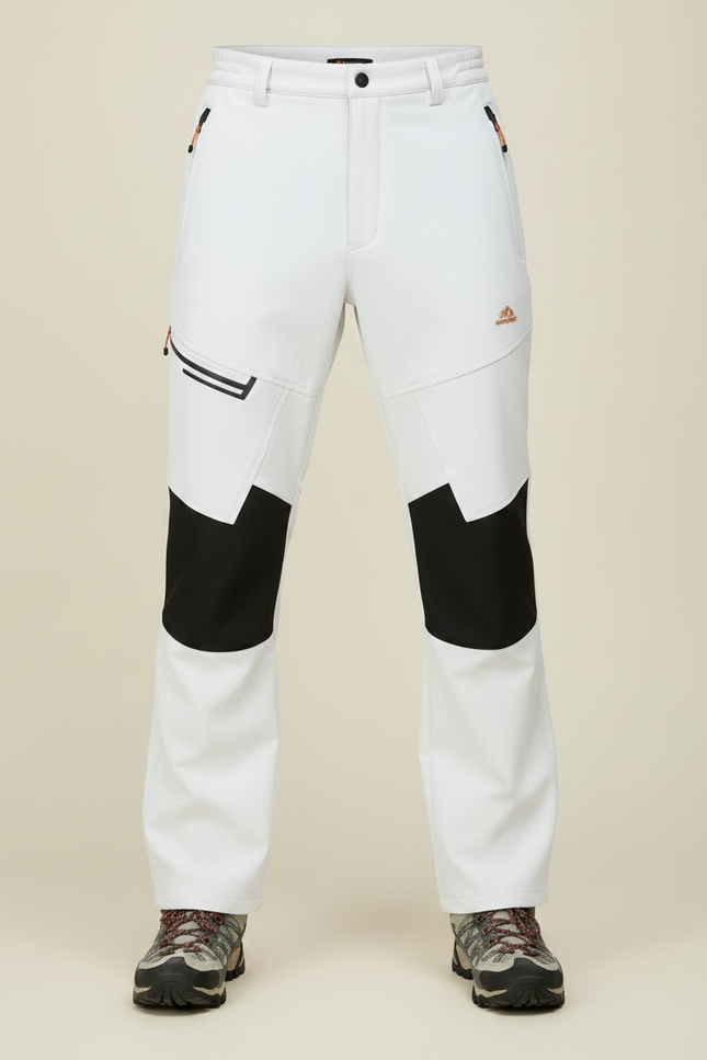 Pantalon Randonnée Homme Blanc Softshell Imperméable Chaud - Polyester - vue 3