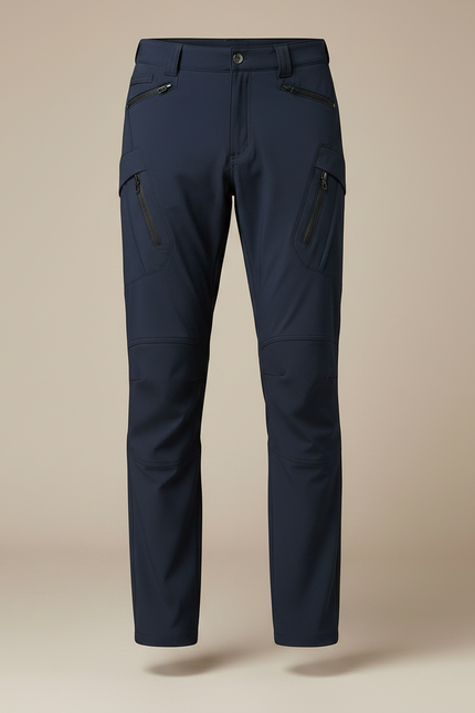 Pantalon Randonnée Homme Bleu Marine Cargo Softshell - Polyester - vue 3