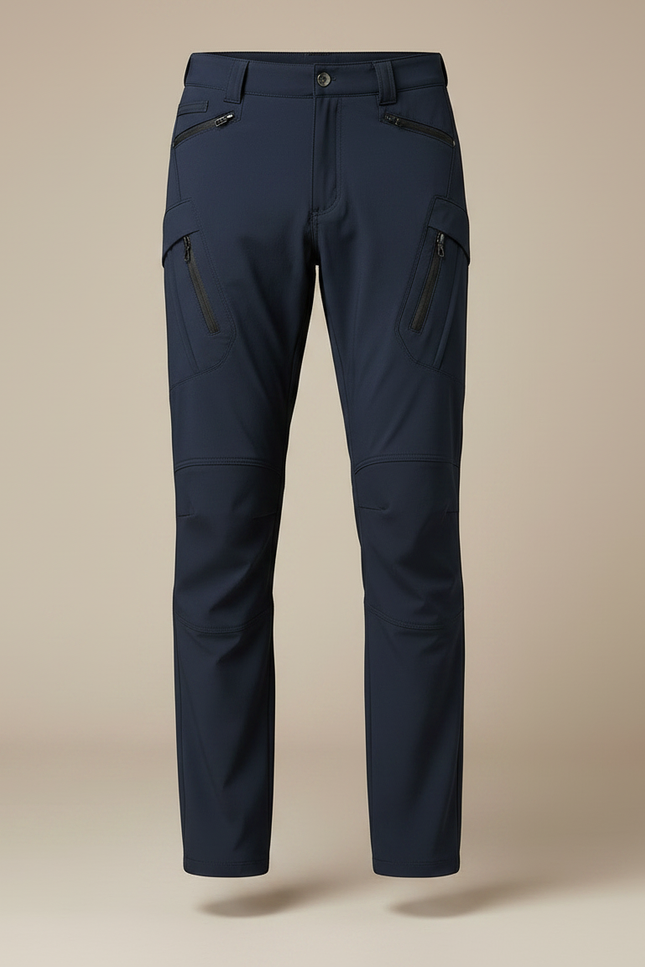 Pantalon Randonnée Homme Bleu Marine Cargo Softshell - Polyester - vue 3