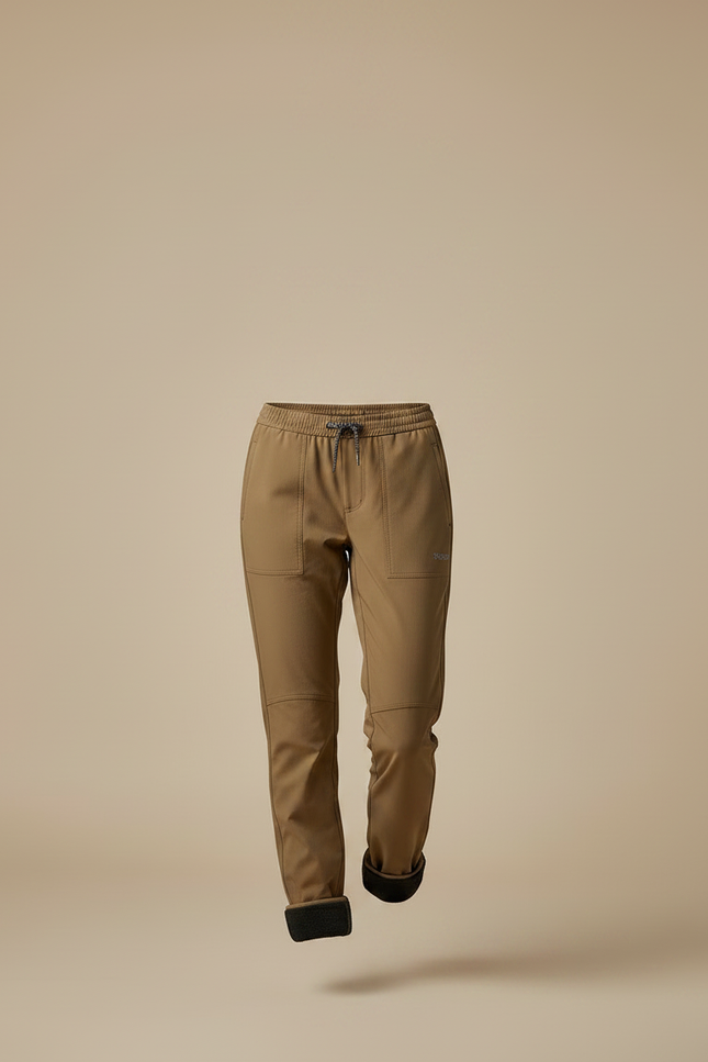 Pantalon Randonnée Marron Doublé Polaire Femme Chaud - Polyester - vue 3
