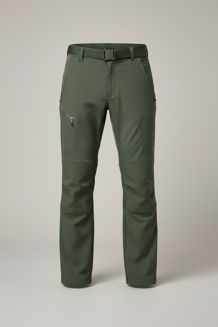 Pantalon Randonnée Vert Militaire Softshell Homme - Polyester - vue 3