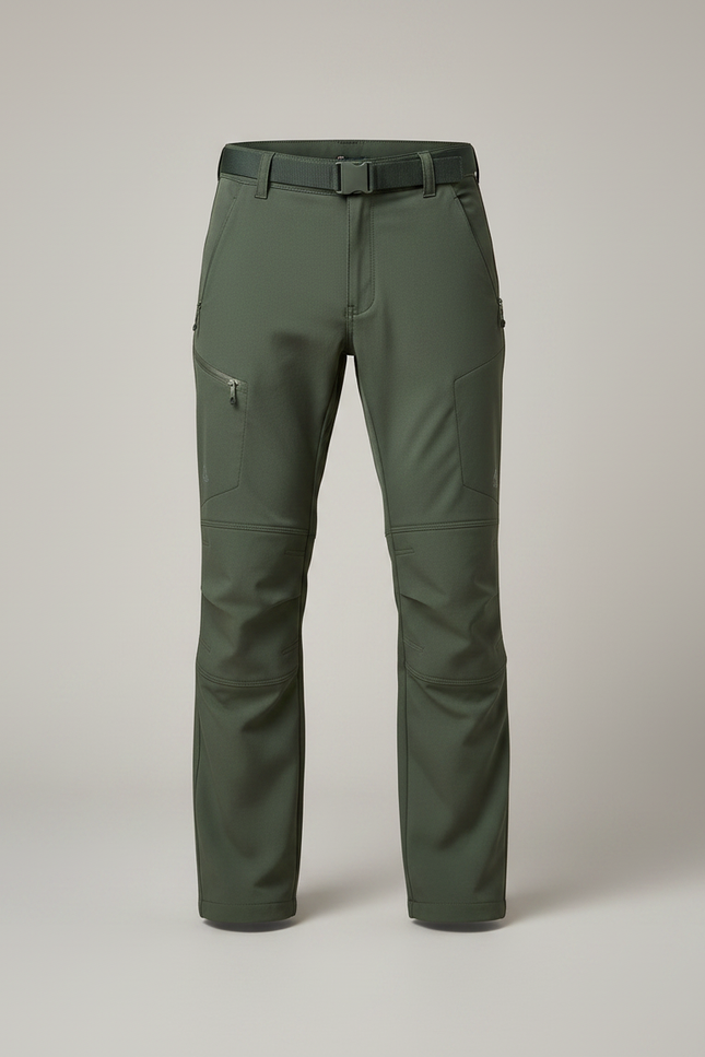 Pantalon Randonnée Vert Militaire Softshell Homme - Polyester - vue 3