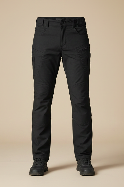 Pantalon Randonnée Noir Tactique Cargo Homme Robuste - Polyester - vue 3