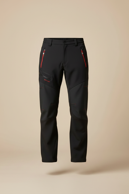 Pantalon Randonnée Noir Imperméable Softshell Homme - Polyester - vue 3