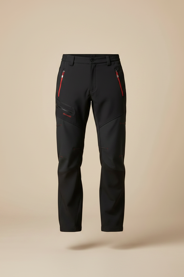 Pantalon Randonnée Noir Imperméable Softshell Homme - Polyester - vue 3