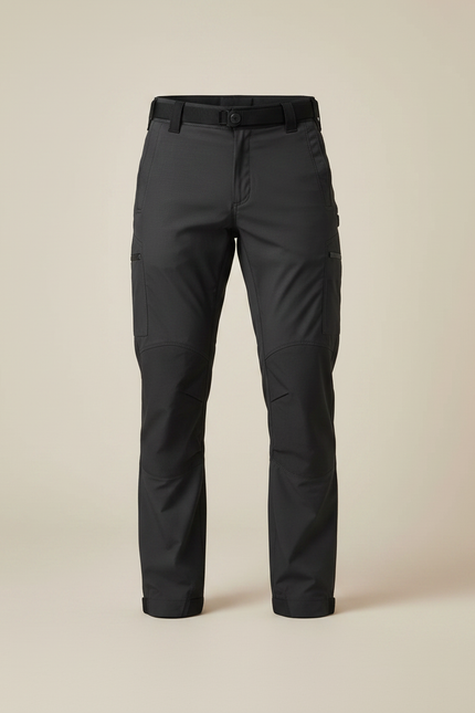 Pantalon Randonnée Noir Homme Cargo Multipoches Tactique - Polyester - vue 3