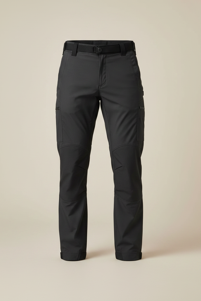 Pantalon Randonnée Noir Homme Cargo Multipoches Tactique - Polyester - vue 3