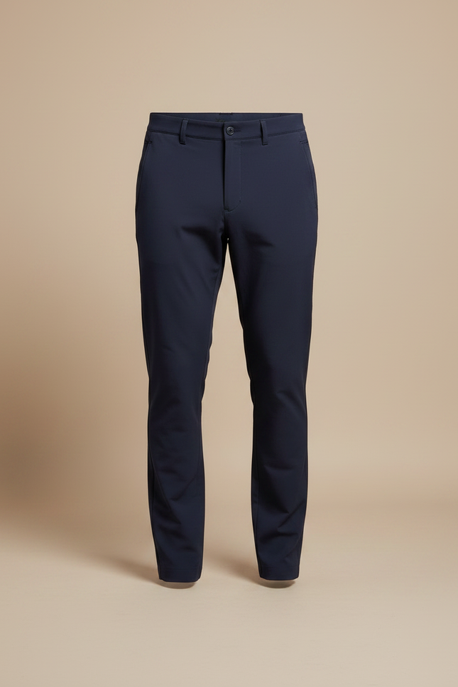Pantalon Randonnée Bleu Marine Coupe Droite Élastique Confortable - Polyester - vue 3