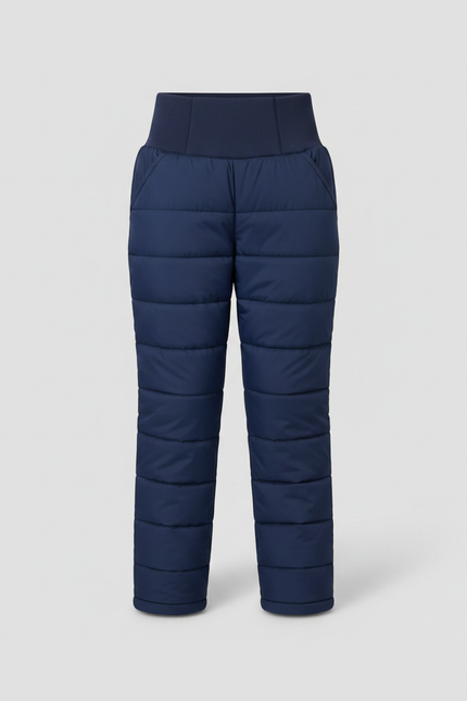 Pantalon Randonnée Bleu Matelassé Chaud Épais Enfant - Marine Polyester - vue 3