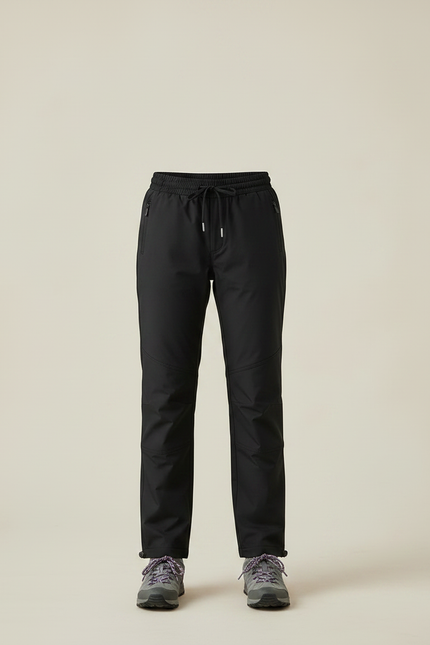 Pantalon Randonnée Noir Coupe Droite Sportif Enfant - Polyester - vue 3
