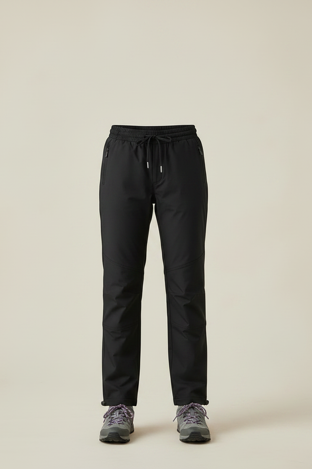 Pantalon Randonnée Noir Coupe Droite Sportif Enfant - Polyester - vue 3