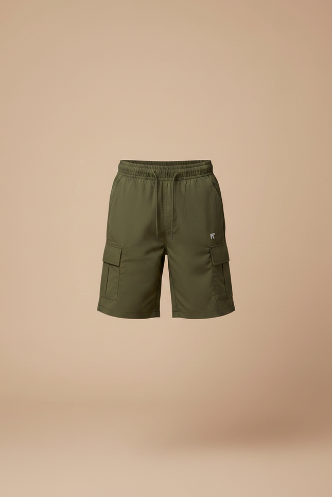 Pantalon Randonnée Kaki Cargo Léger Enfant - Polyester - vue 3