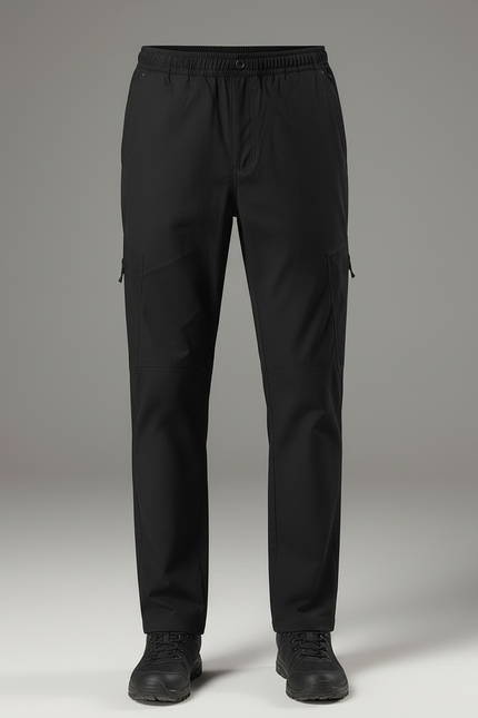 Pantalon Randonnée Noir Cargo Homme Décontracté Ample - Polyester - vue 3