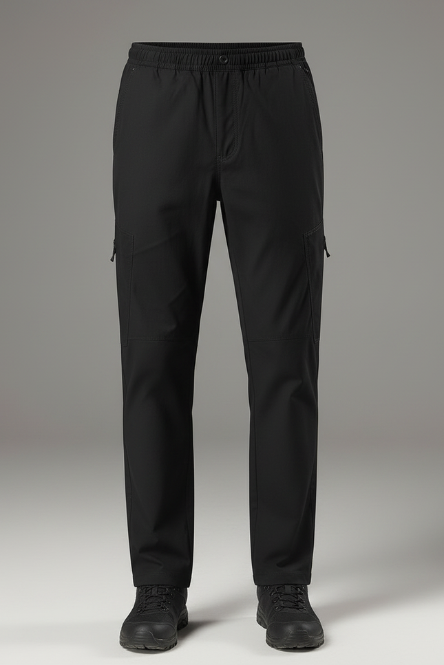 Pantalon Randonnée Noir Cargo Homme Décontracté Ample - Polyester - vue 3