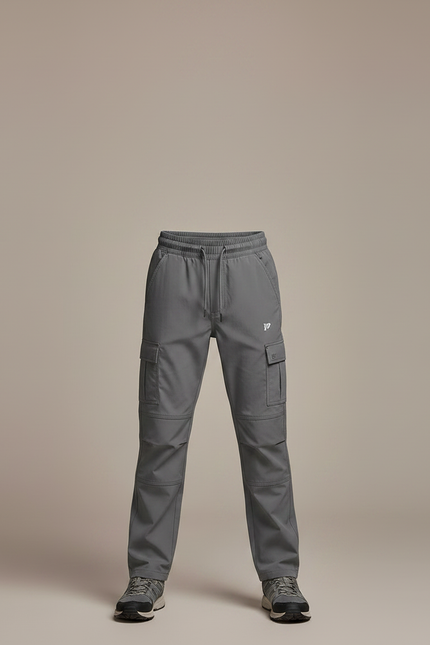Pantalon Randonnée Gris Cargo Léger Enfant - Polyester - vue 3