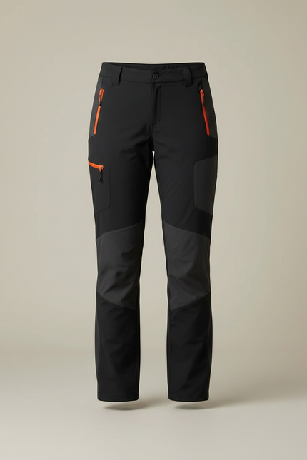 Pantalon Randonnée Noir Léger Élastiqué Femme - Polyester - vue 3