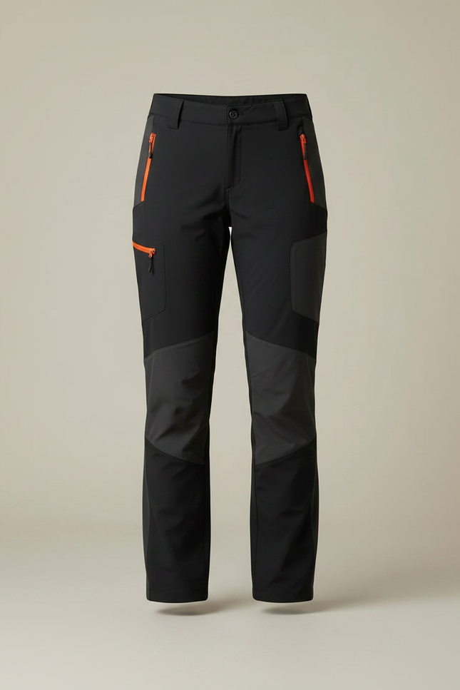 Pantalon Randonnée Noir Léger Élastiqué Femme - Polyester - vue 3
