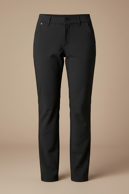 Pantalon Randonnée Noir Femme Stretch Coupe Droite - Polyester - vue 3