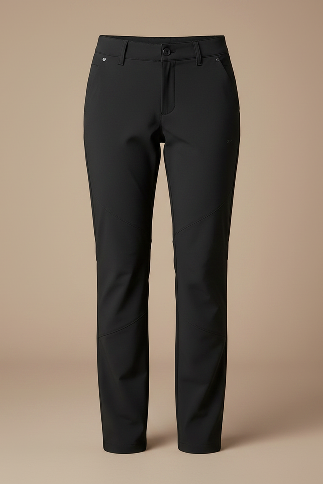 Pantalon Randonnée Noir Femme Stretch Coupe Droite - Polyester - vue 3