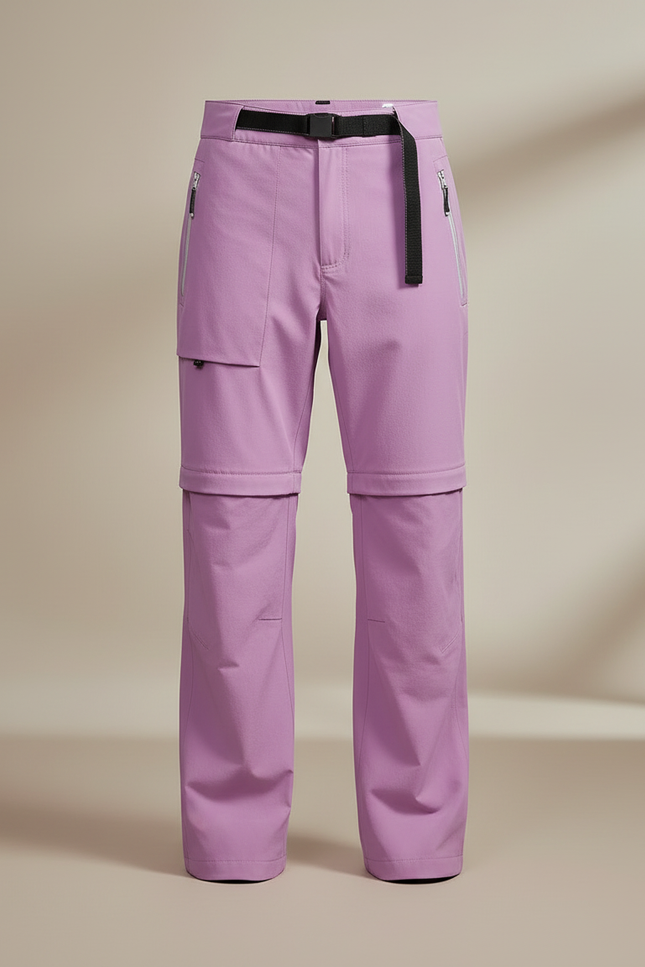 Pantalon Randonnée Violet Convertible Léger Homme - Polyester - vue 3