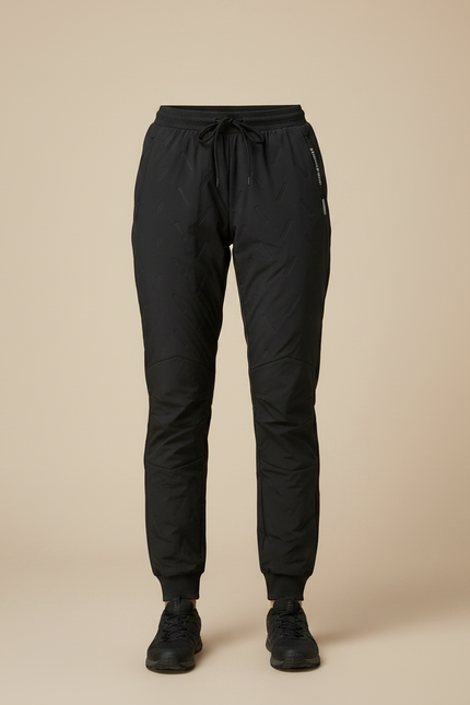 Pantalon Randonnée Noir Matelassé Femme Chaud Hiver - Polyester - vue 3