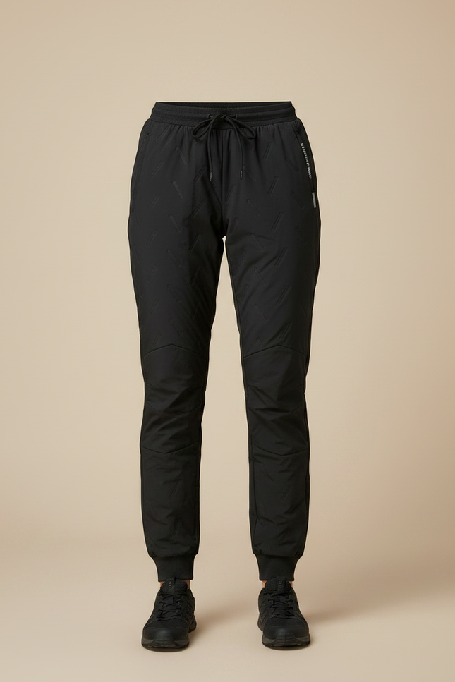 Pantalon Randonnée Noir Matelassé Femme Chaud Hiver - Polyester - vue 3