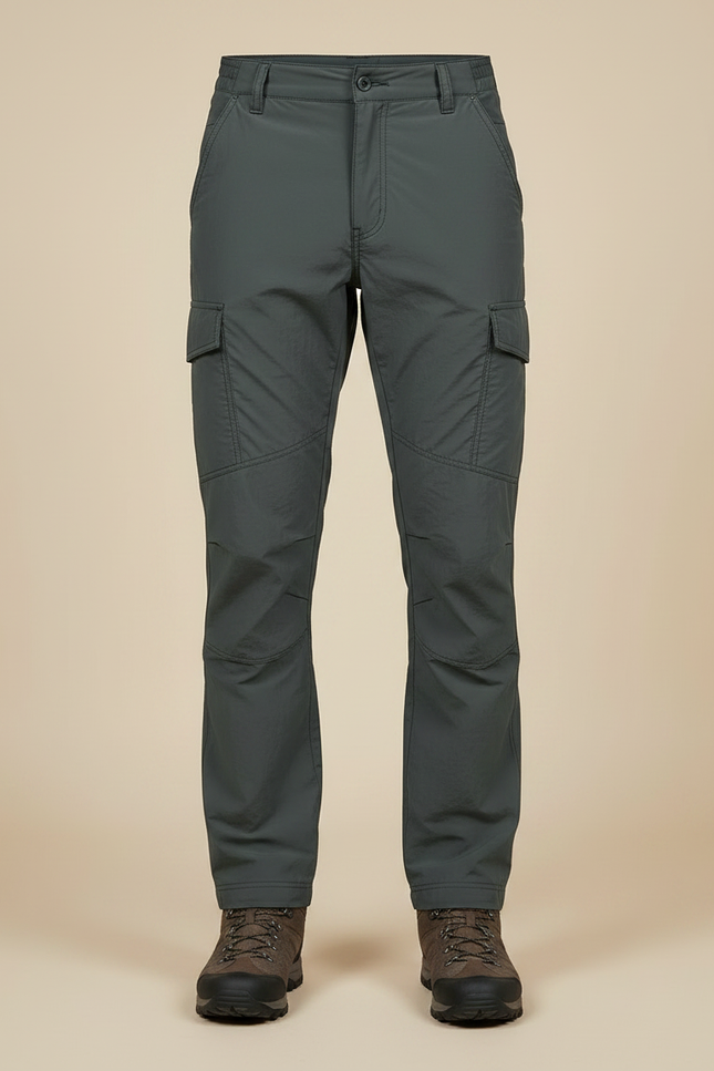 Pantalon Randonnée Déperlant - Kaki Polyester - vue 3
