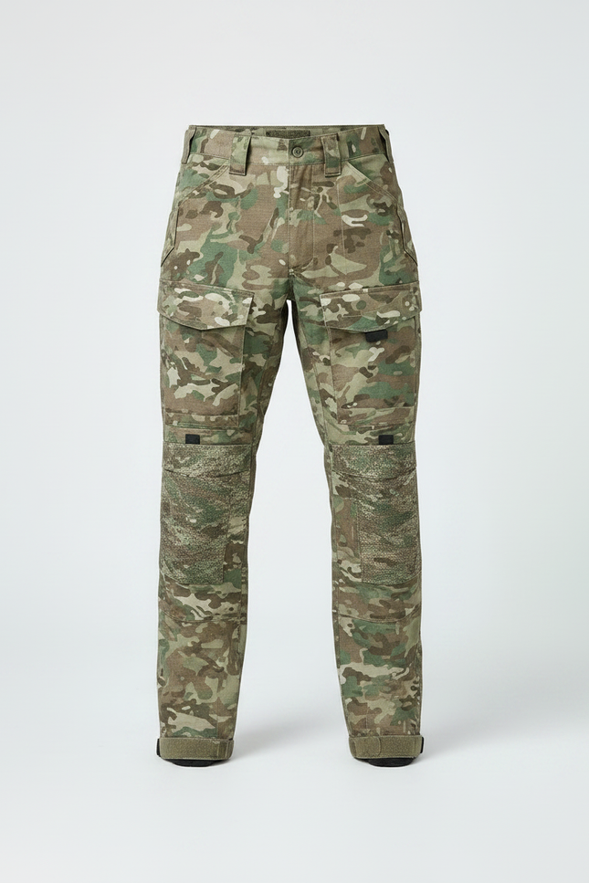 Pantalon Randonnée Camouflage Militaire Cargo Tactique Robuste - Multicolore Toile - vue 3
