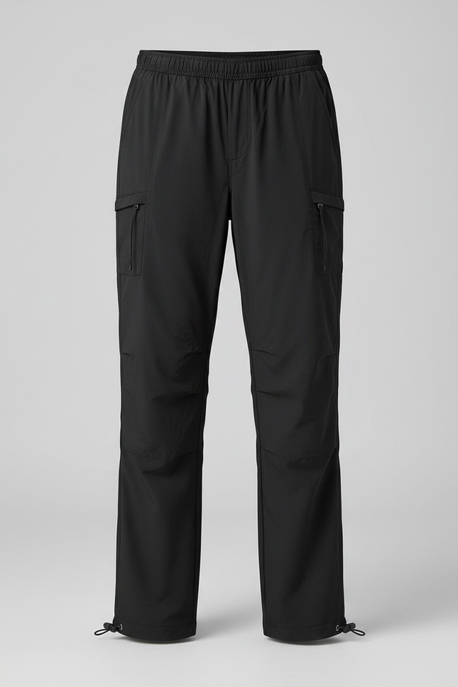 Pantalon Randonnée Noir Cargo Femme Fluide Décontracté - Polyester - vue 3