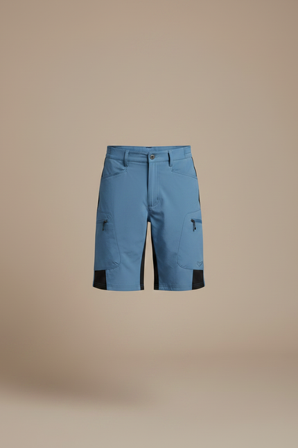 Pantalon Randonnée Court Bleu Léger Enfant - Polyester - vue 3
