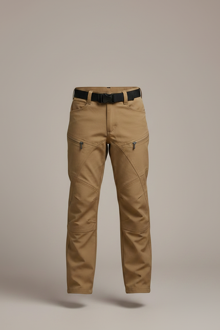 Pantalon Randonnée Kaki Enfant Tactique Robuste - Polyester - vue 3