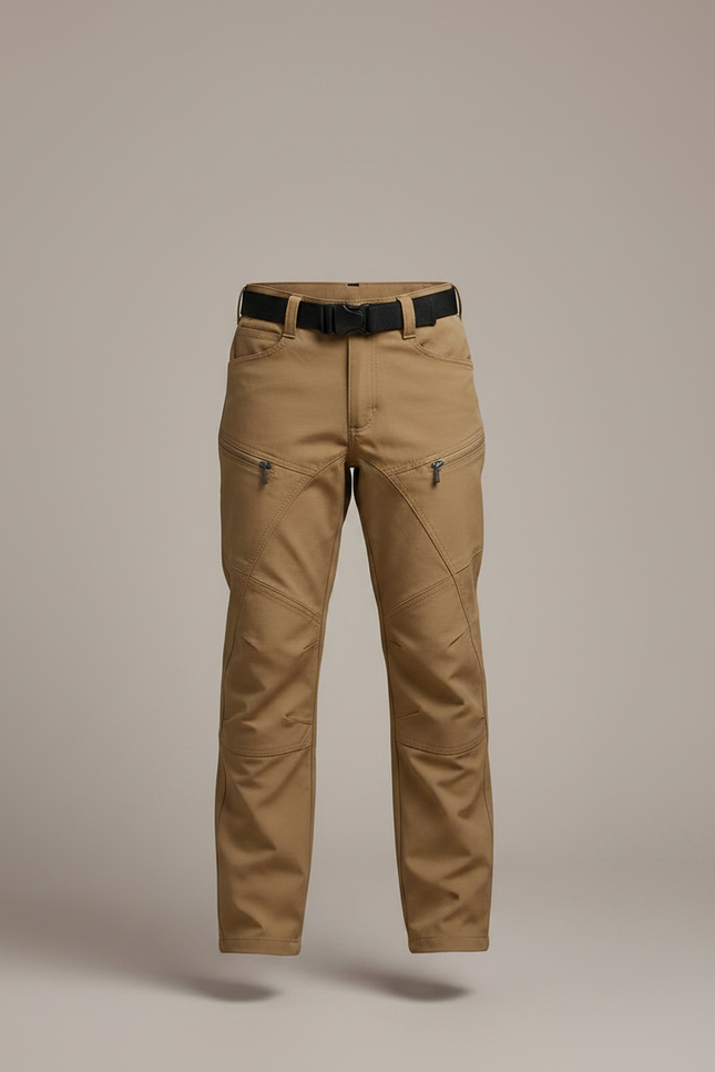 Pantalon Randonnée Kaki Enfant Tactique Robuste - Polyester - vue 3