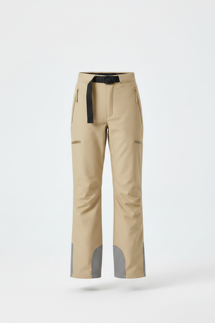 Pantalon Randonnée Beige Ceinturé Imperméable Enfant Hiver - Polyester - vue 3