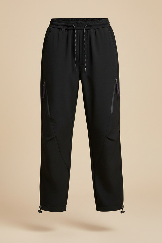 Pantalon Randonnée Noir Imperméable Enfant Sport - Polyester - vue 3