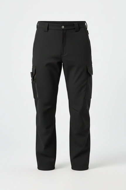 Pantalon Randonnée Noir Cargo Multipoches Homme Durable - Polyester - vue 3