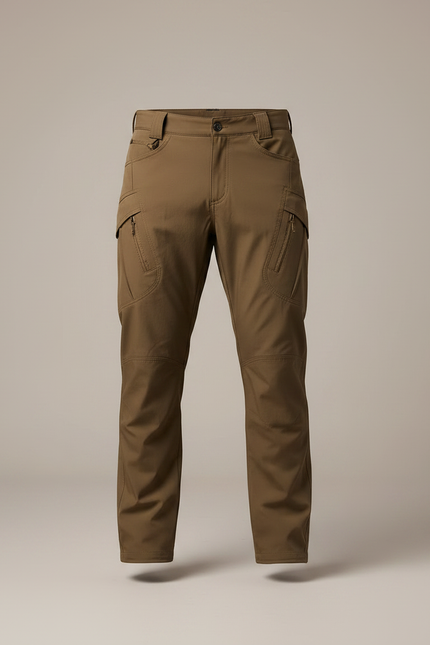 Pantalon Randonnée Marron Cargo Multi-Poches Homme - Polyester - vue 3