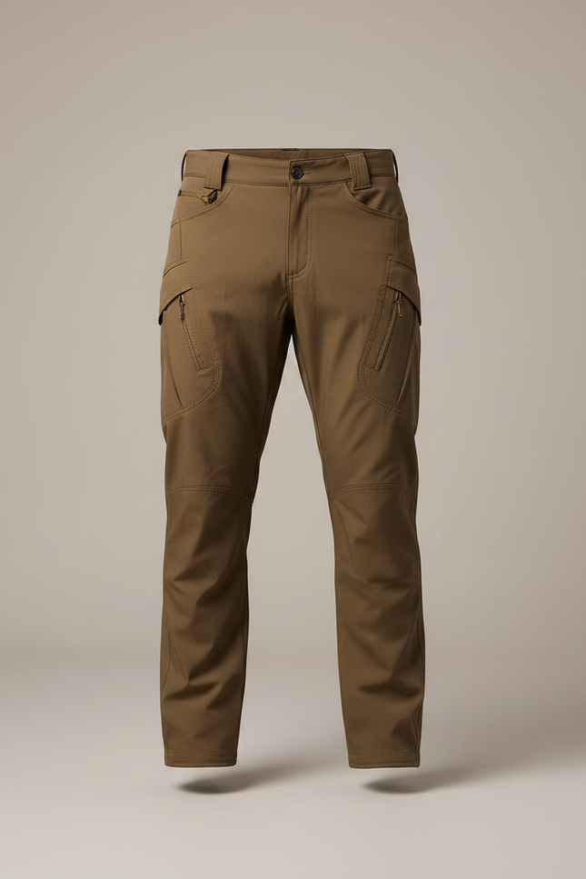 Pantalon Randonnée Marron Cargo Multi-Poches Homme - Polyester - vue 3