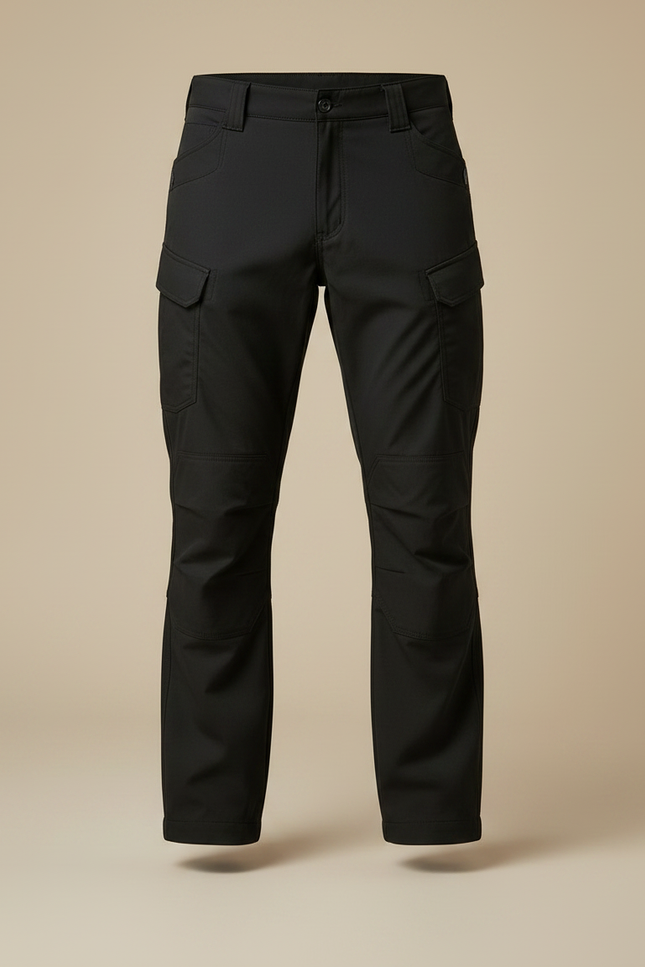 Pantalon Randonnée Noir Cargo Homme Tactique Multi-Poches - Polyester - vue 3