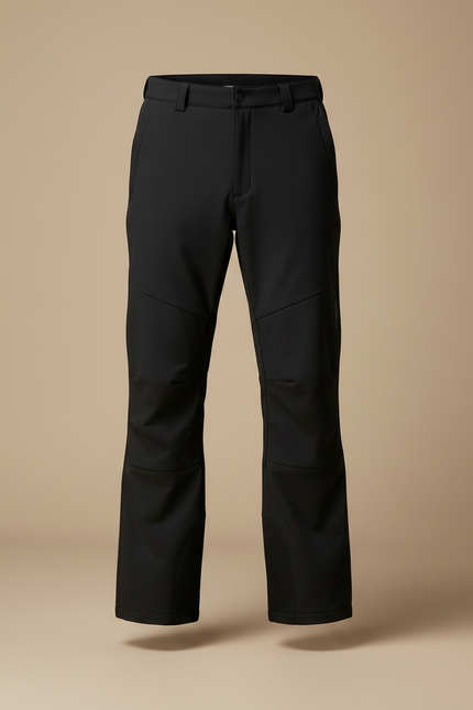 Pantalon Randonnée Noir Softshell Homme Coupe Droite - Polyester - vue 3