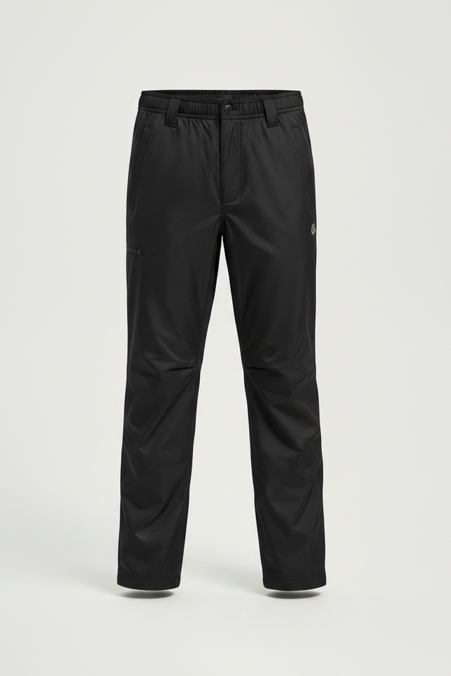 Pantalon Randonnée Noir Imperméable Léger Enfant - Polyester - vue 3