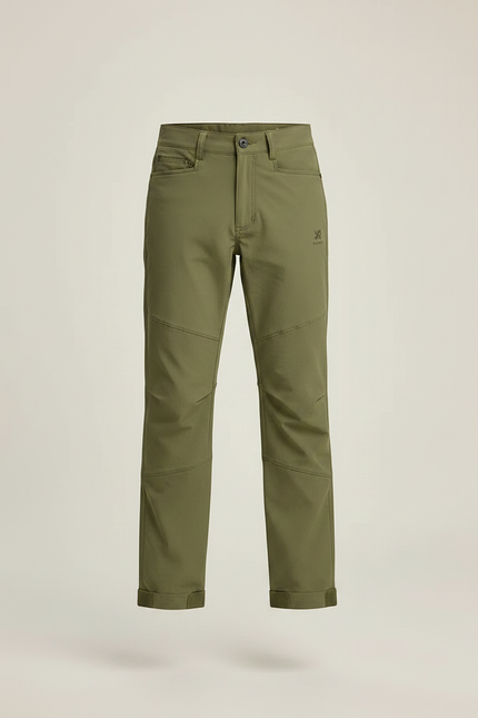 Pantalon Randonnée Kaki Enfant Léger Respirant - Polyester - vue 3