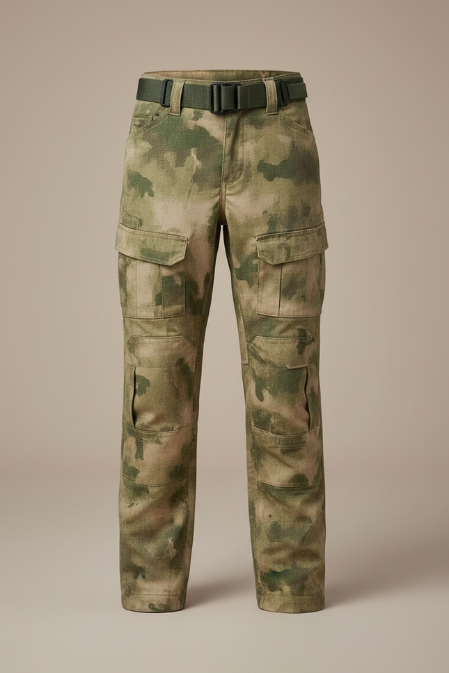 Pantalon Randonnée Camouflage Cargo Enfant Multipoches - Multicolore Polyester - vue 3